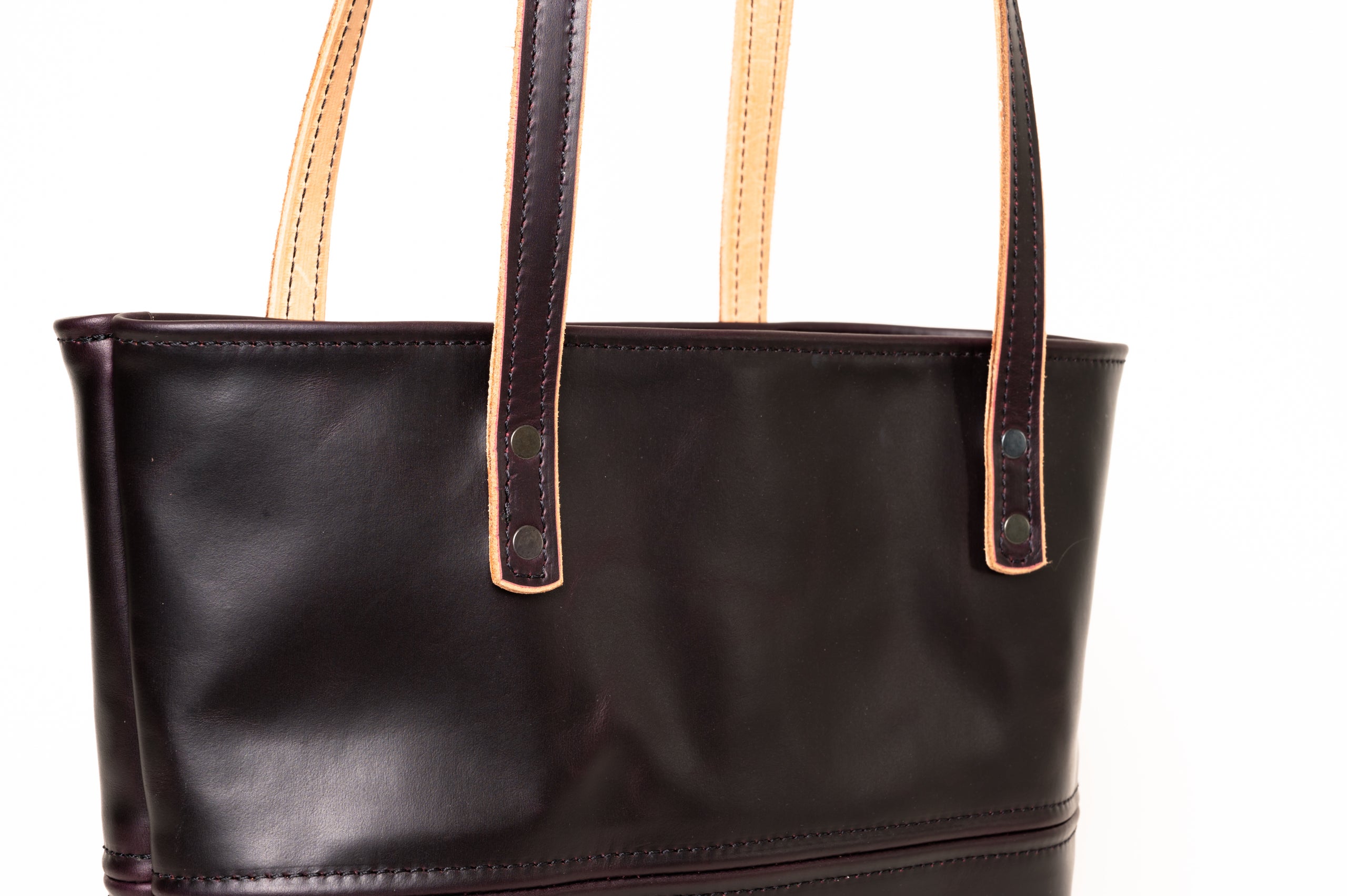 Two Tone Tote Oxblood
